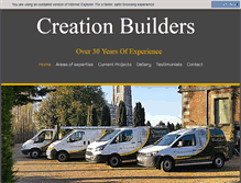Tablet Screenshot of creationbuilders.co.uk